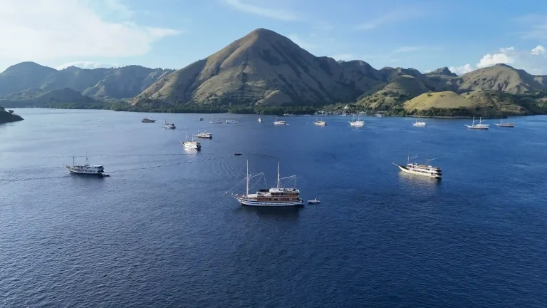 An island anchorage in Komodo National Park