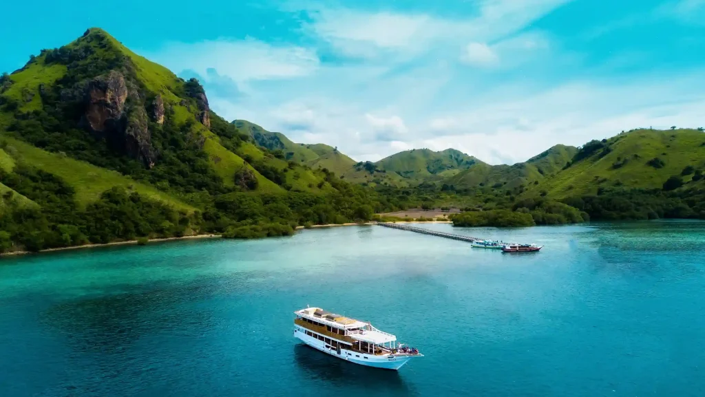 An island anchorage in Komodo National Park