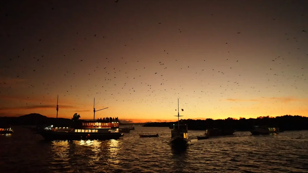 Sunset over the Komodo islands
