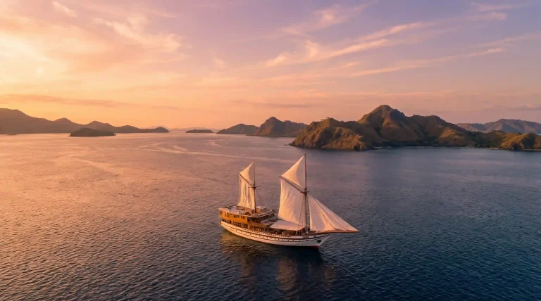 An island anchorage in Komodo National Park